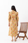 Haldi Yellow Sanganeri Organic Cotton Dress