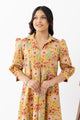 Haldi Yellow Sanganeri Organic Cotton Dress