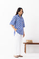 Blush Blue Sanganeri Organic Cotton Top