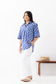 Blush Blue Sanganeri Organic Cotton Top
