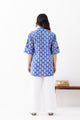 Blush Blue Sanganeri Organic Cotton Top