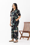Forest Black Cotton Coord set