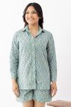 Tulsi Green Sanganeri Organic cotton Coordset